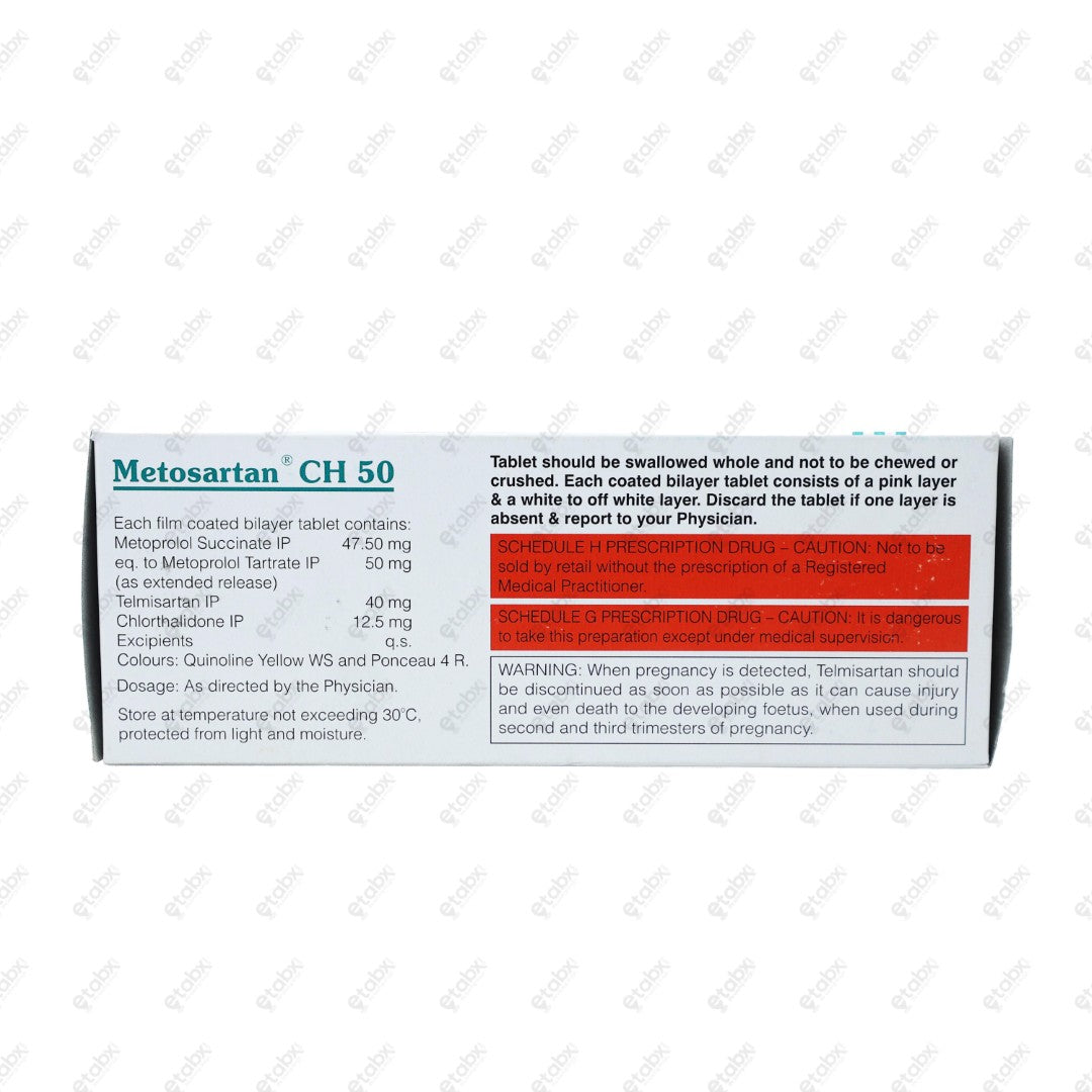 METOSARTAN CH 50 Tablet 10's