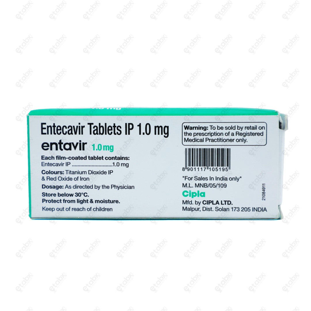 Entavir 1mg Tablet 10's