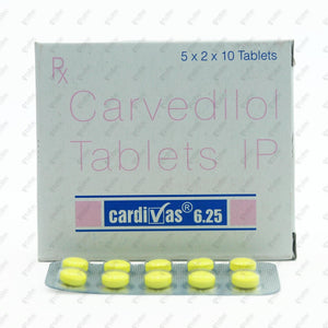 Cardivas 6.25mg Tablet 10's
