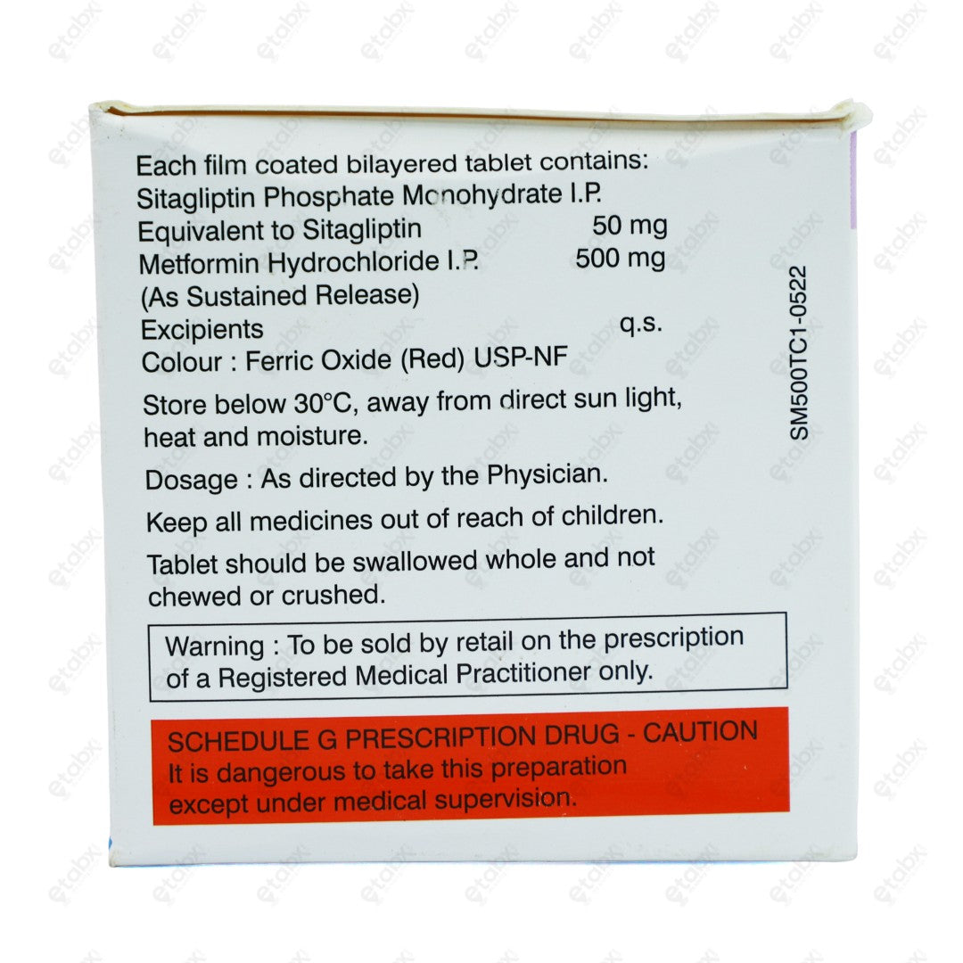 Sitaglyn M 50/500mg Tablet 10's