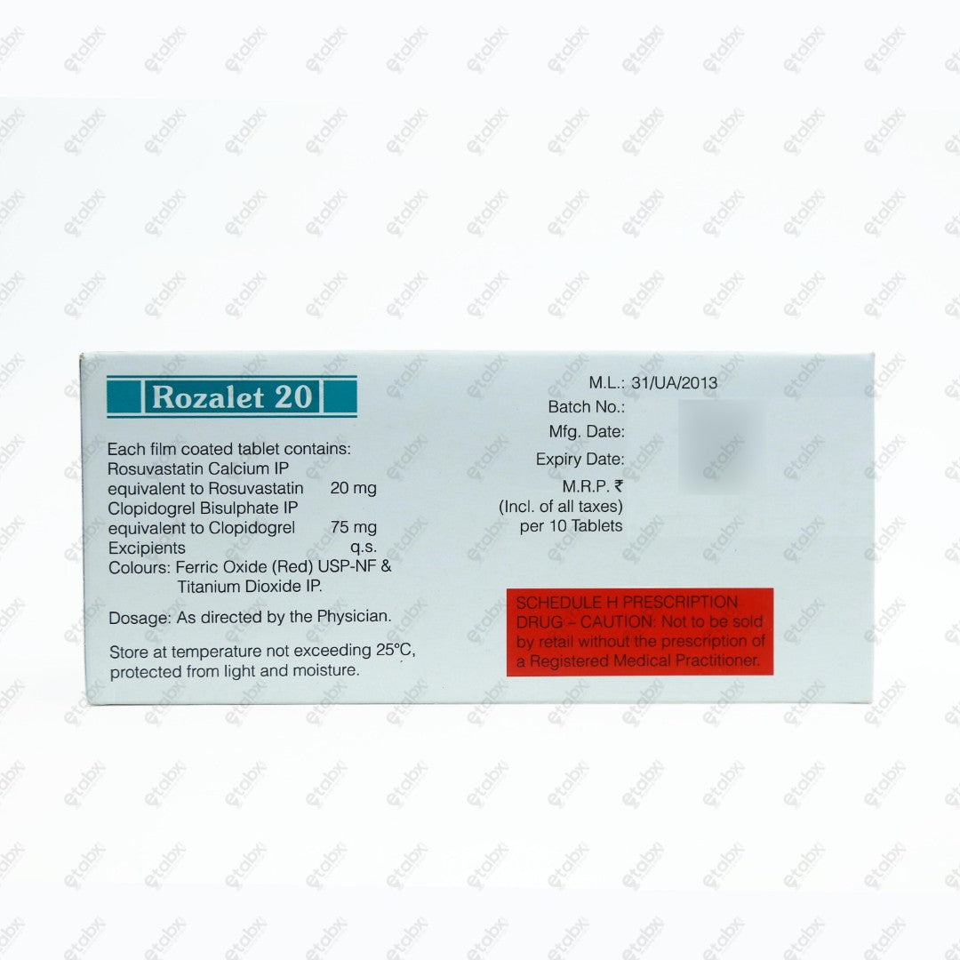 Rozalet 20mg Tablets 10's