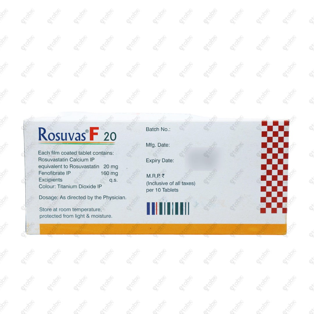 Rosuvas F 20 Tablet 10's