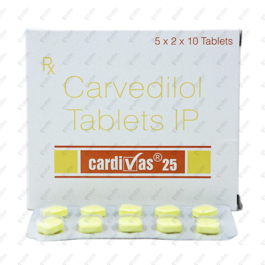 Cardivas 25 Tablet 10's