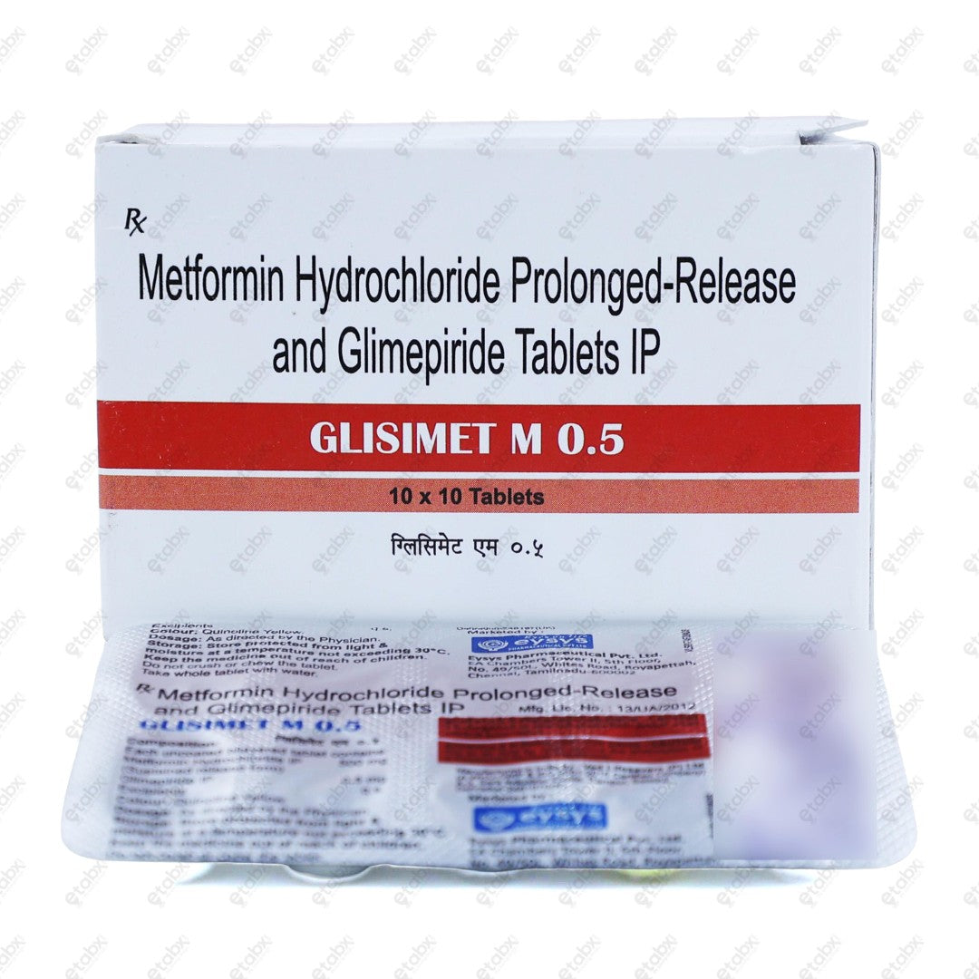 Glisimet M 0.5mg Tablets 10's