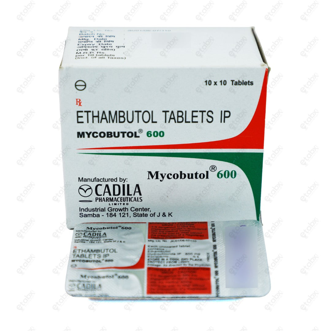 Mycobutol 600mg Tablet 10'S
