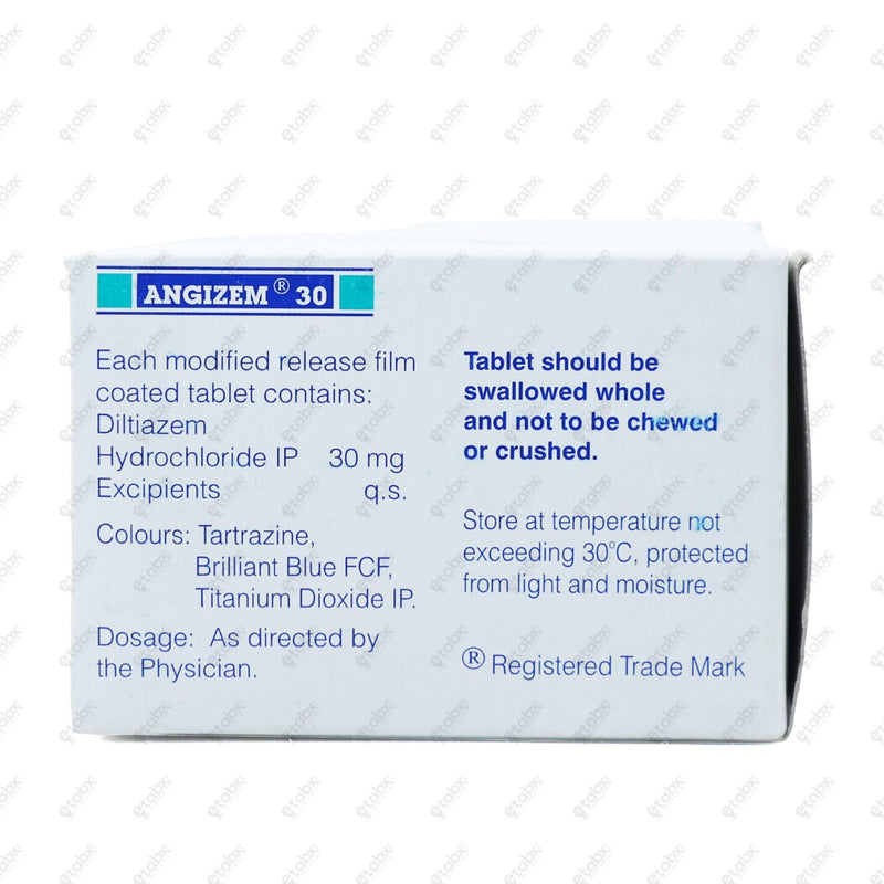 Angizem 30 Tablet 10's