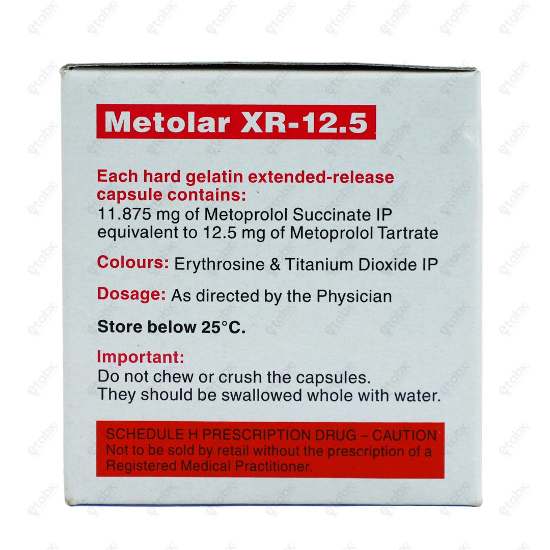 Metolar XR 12.5mg Capsules 15'S