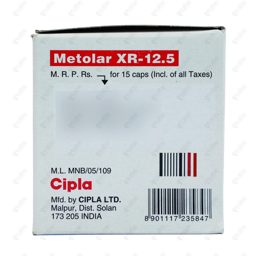 Metolar XR 12.5mg Capsules 15'S
