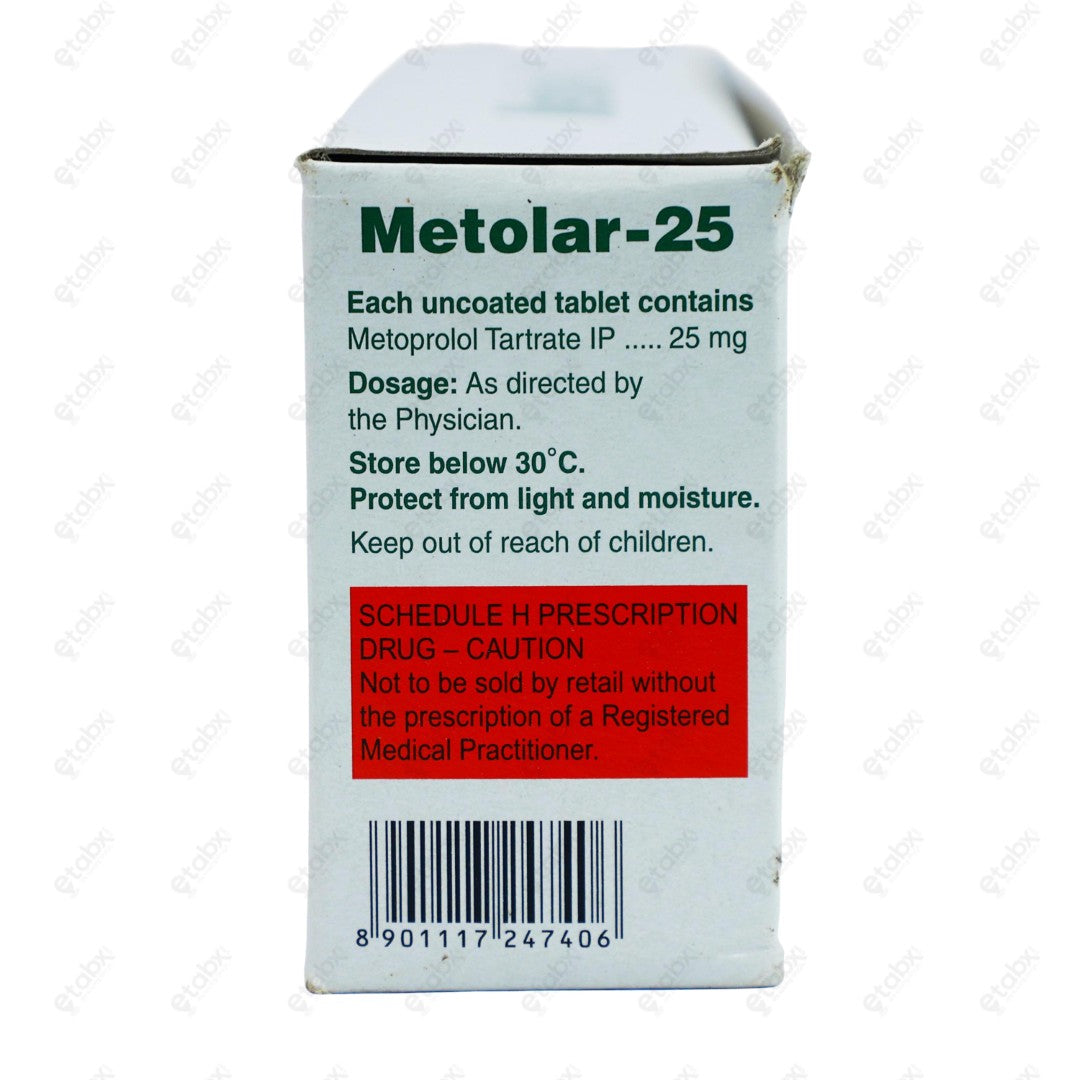 Metolar 25mg Tablet 15's