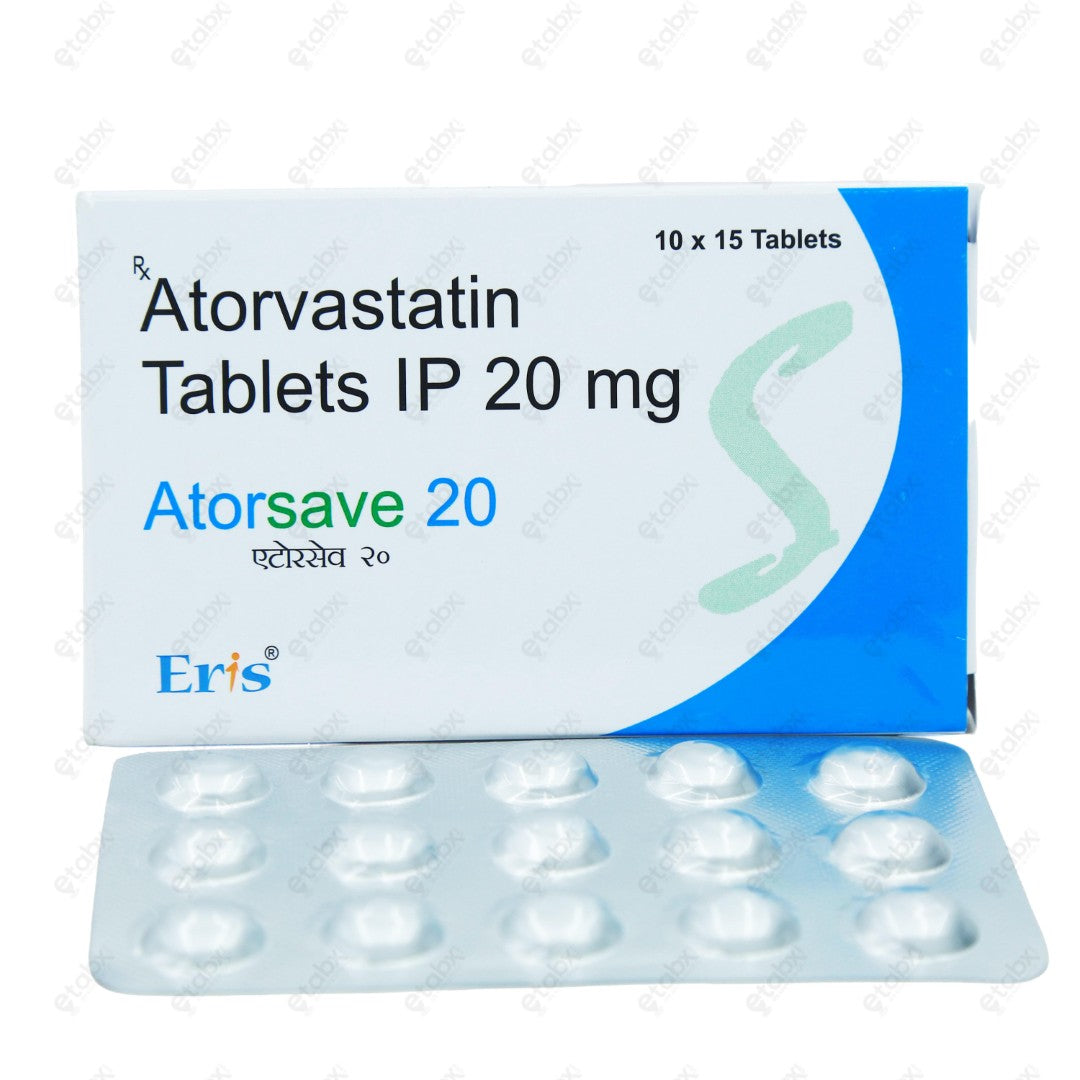 Atorsave 20mg Tablets 15's