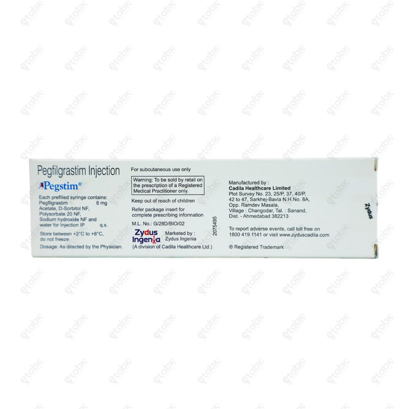 Pegstim 6mg Chemotherapy Support Injection 1s