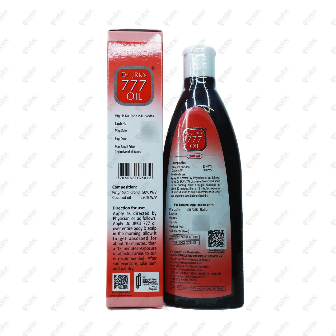 Dr. JRK's 777 Oil 200ml