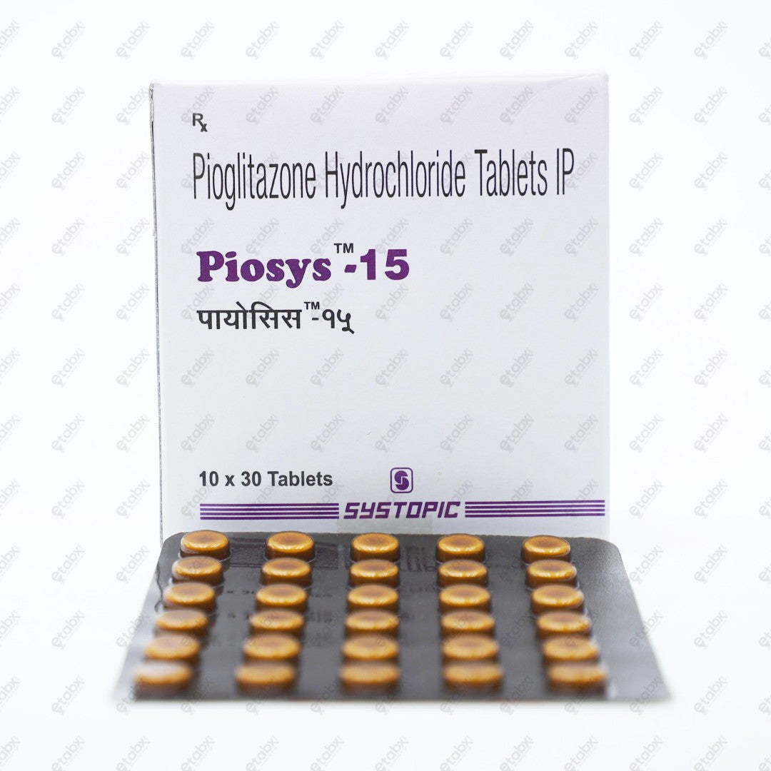 Piosys 15 Tablets 30's