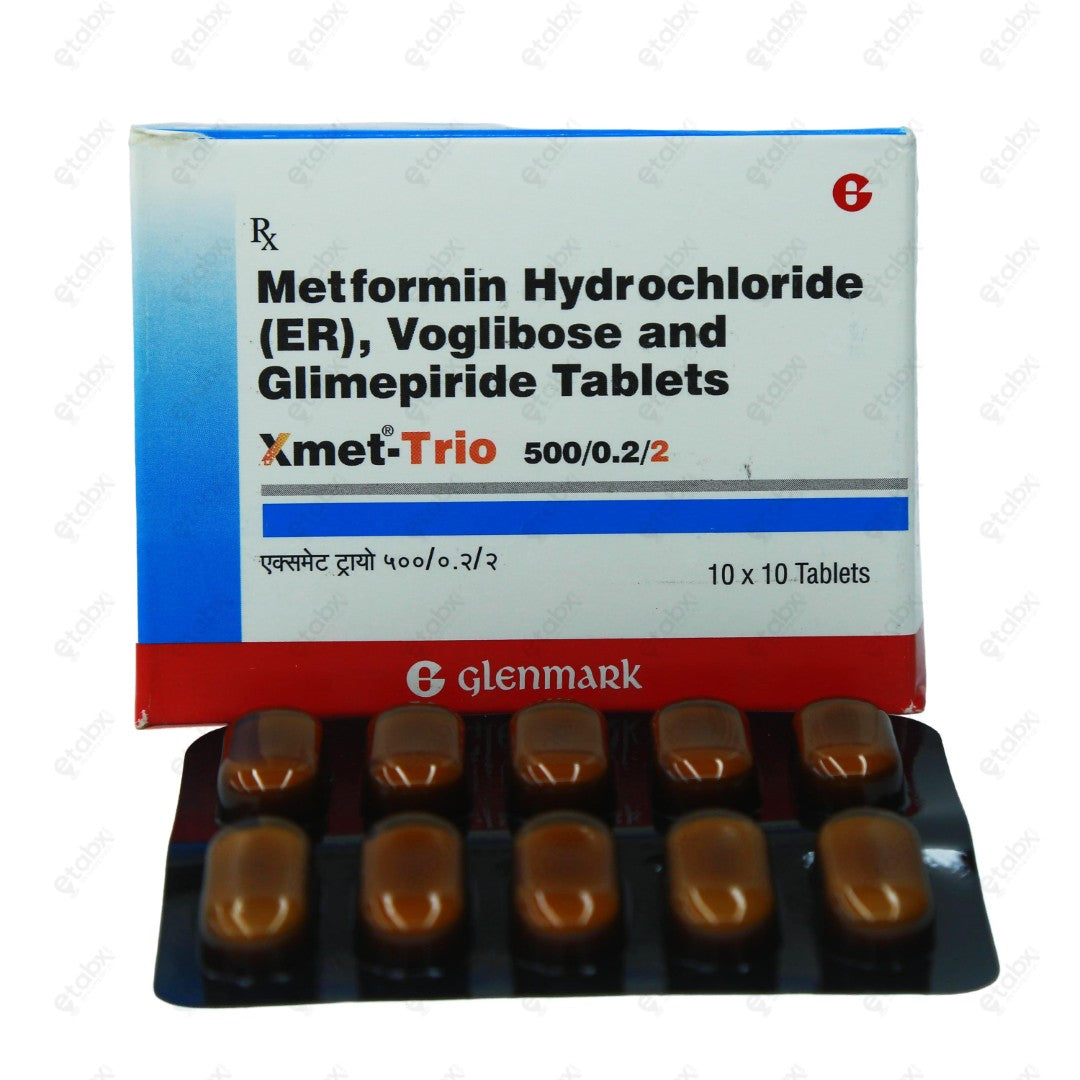 Xmet Trio 500/0.2/2mg Tablet 10's