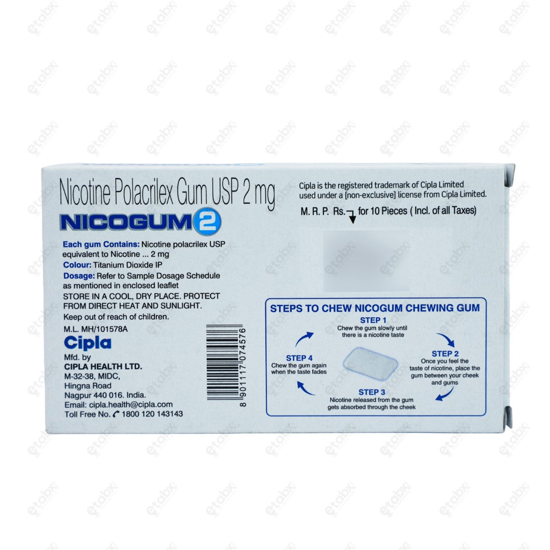 NICOGUM Freshmint 2mg Chewing Gum 12's