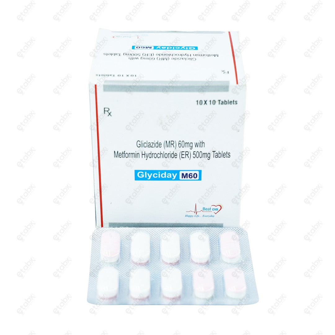Glyciday M 60mg Tablet 10's