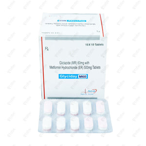 Glyciday M 60mg Tablet 10's