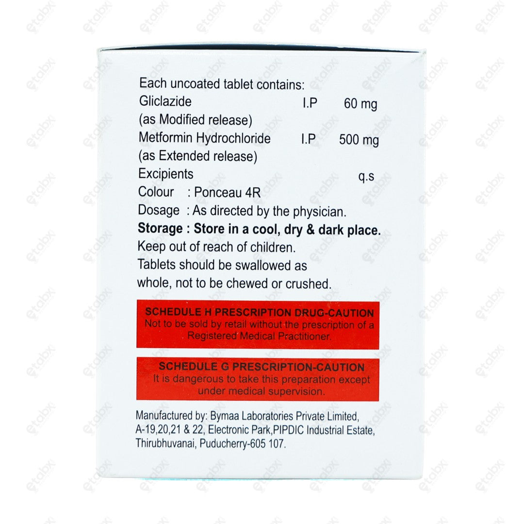 Glyciday M 60mg Tablet 10's