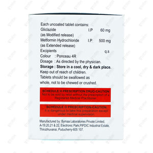 Glyciday M 60mg Tablet 10's