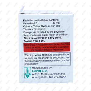 Valent 40mg Tablet 10's