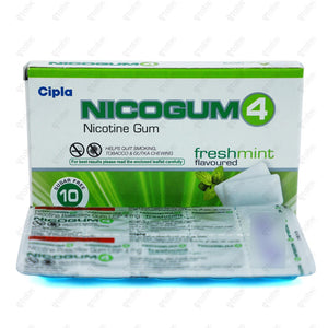 NICOGUM 4mg Fresh Mint 10's