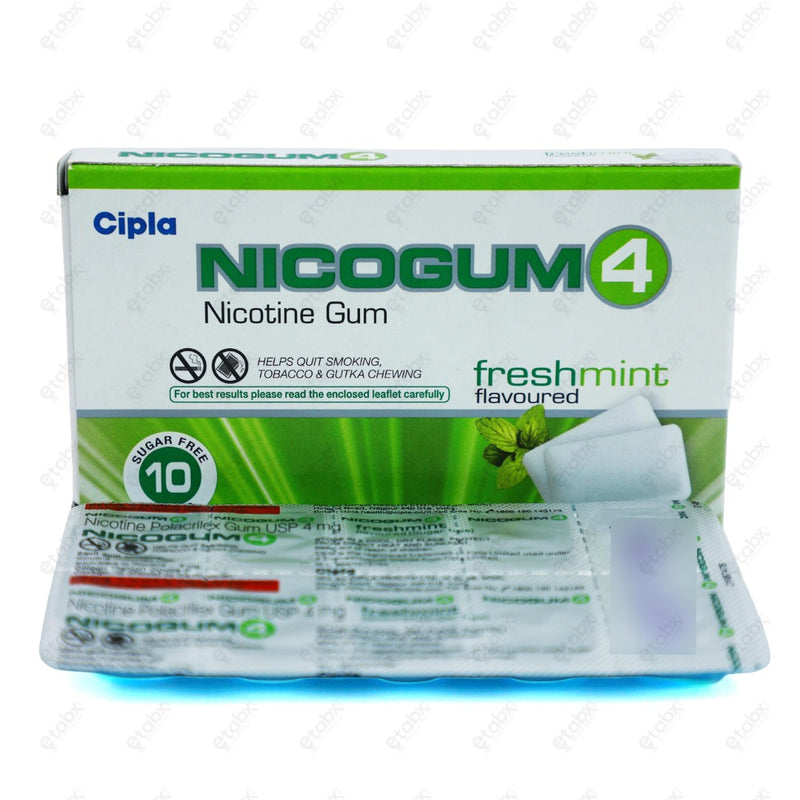 NICOGUM 4mg Fresh Mint 10's