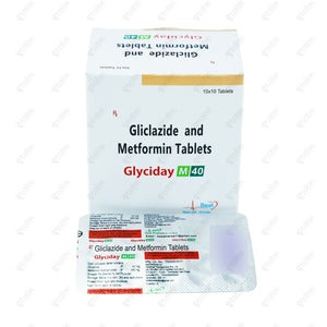 Glyciday M 40mg Tablet 10's