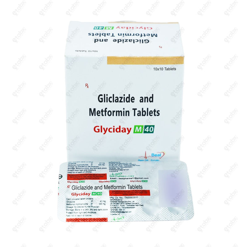 Glyciday M 40mg Tablet 10's