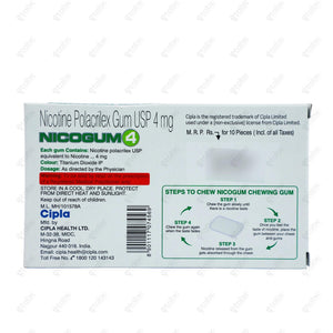 NICOGUM 4mg Fresh Mint 10's