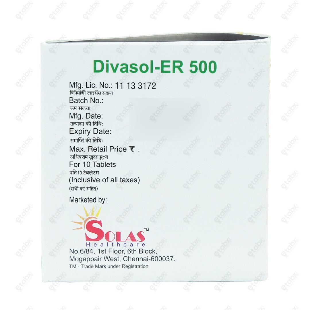 Divasol ER 500mg Tablet 10's