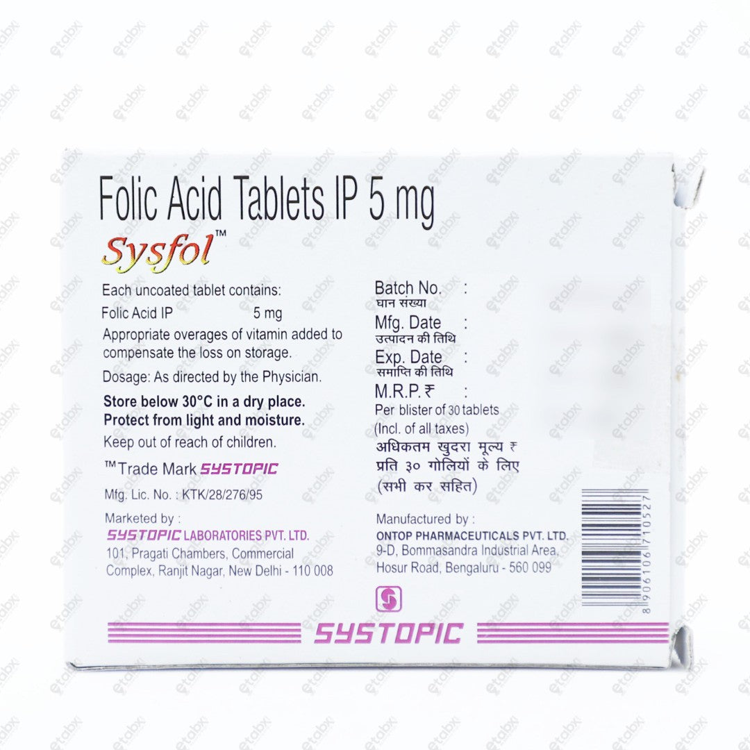 Sysfol Tablet 30's