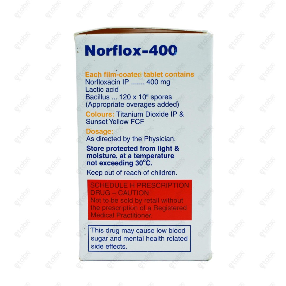 Norflox 400mg Tablet 10's