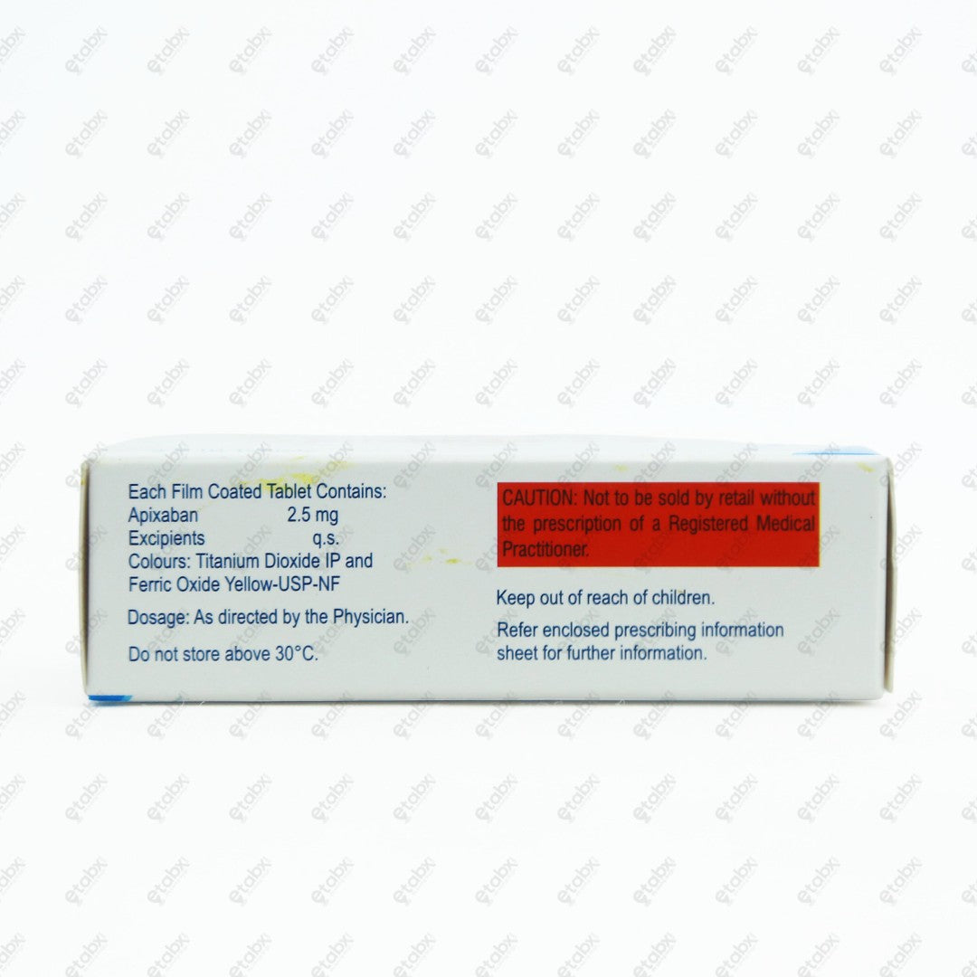 Elixaban 2.5 mg Tablet 10's