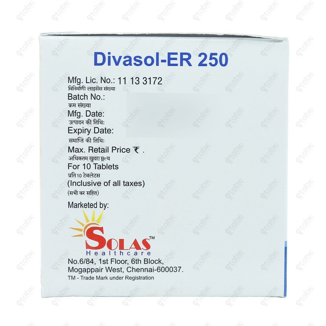 Divasol ER 250mg Tablet 10's