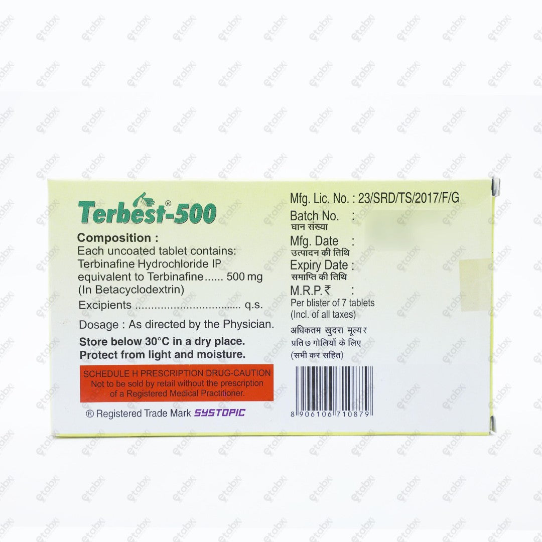Terbest 500mg Tablet 14's