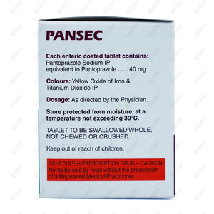 Pansec 40mg Tablet 15's