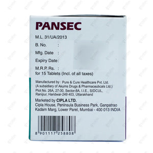 Pansec 40mg Tablet 15's