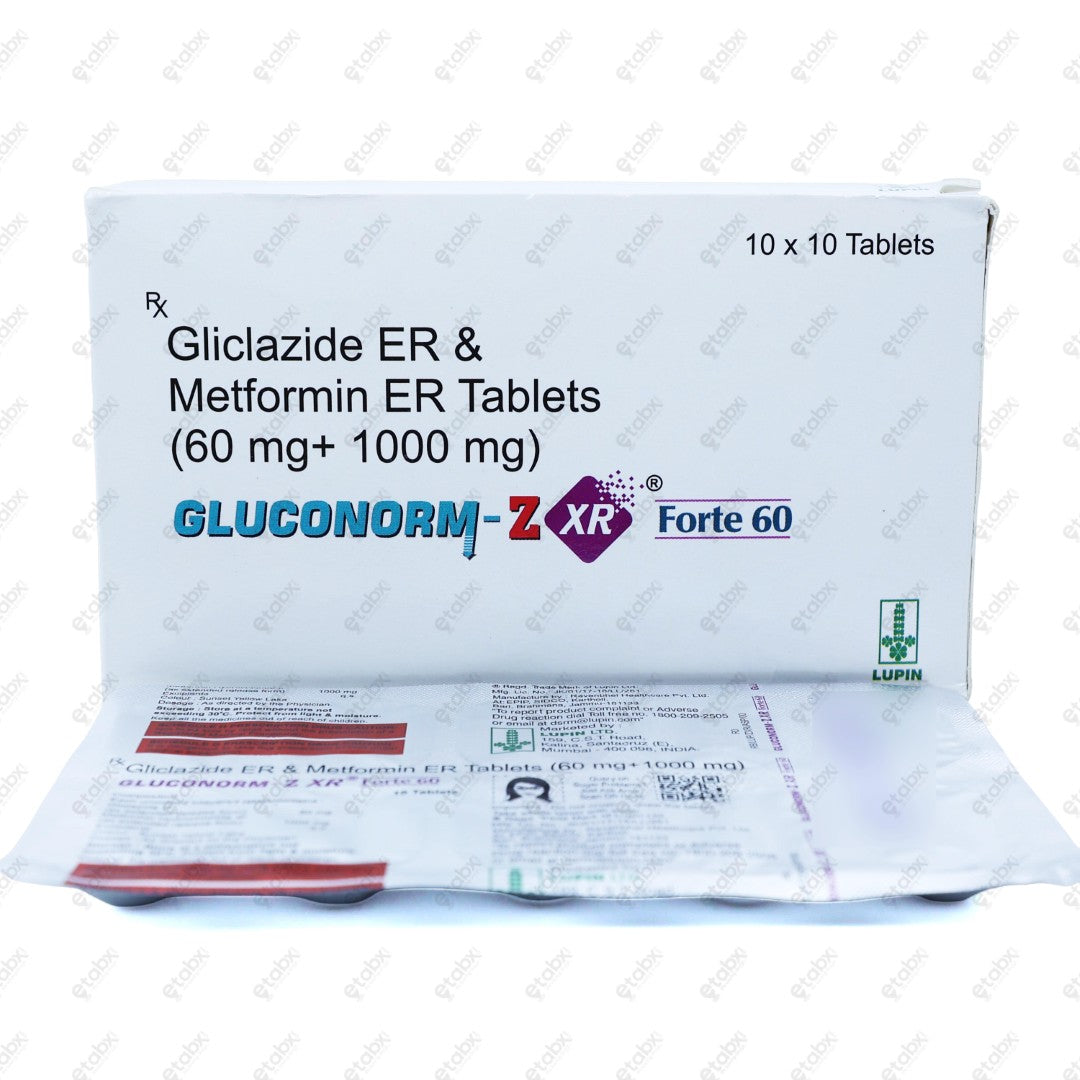 Gluconorm Z XR Forte 60mg Tablet 10's