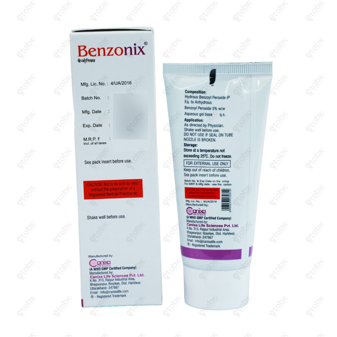 Benzonix Gel Wash 50GM Acne Control Cleansing Gel