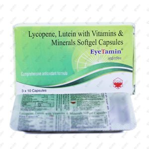 Eyetamin Capsules 10'S Vision Support Supplement