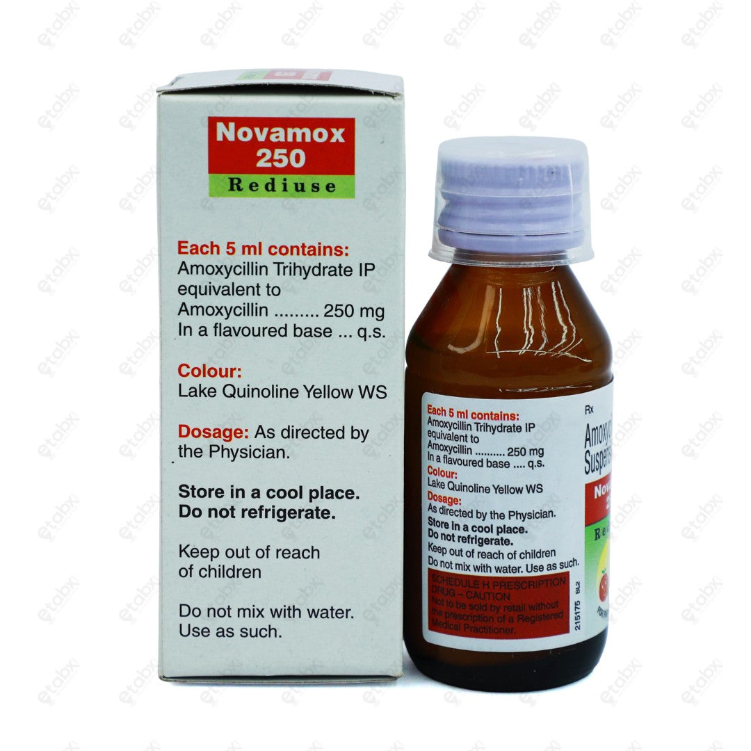Novamox 250mg Oral Suspension Red 30ml