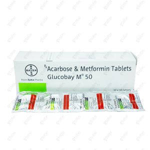 Glucobay M 50mg Tablet 10's