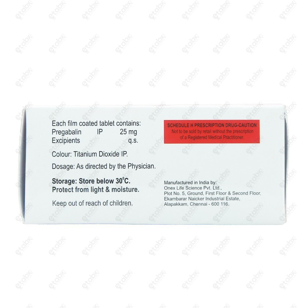 PREGARIN 25mg Tablet