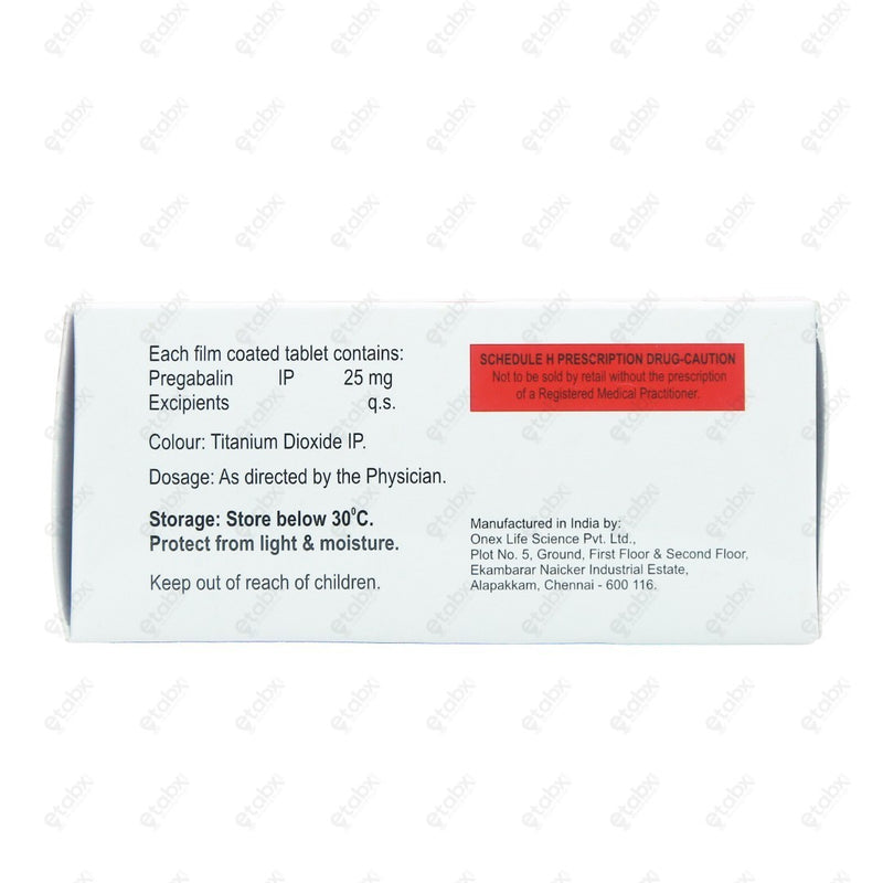 PREGARIN 25mg Tablet