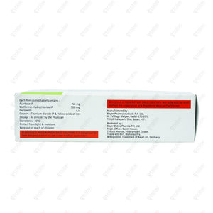 Glucobay M 50mg Tablet 10's