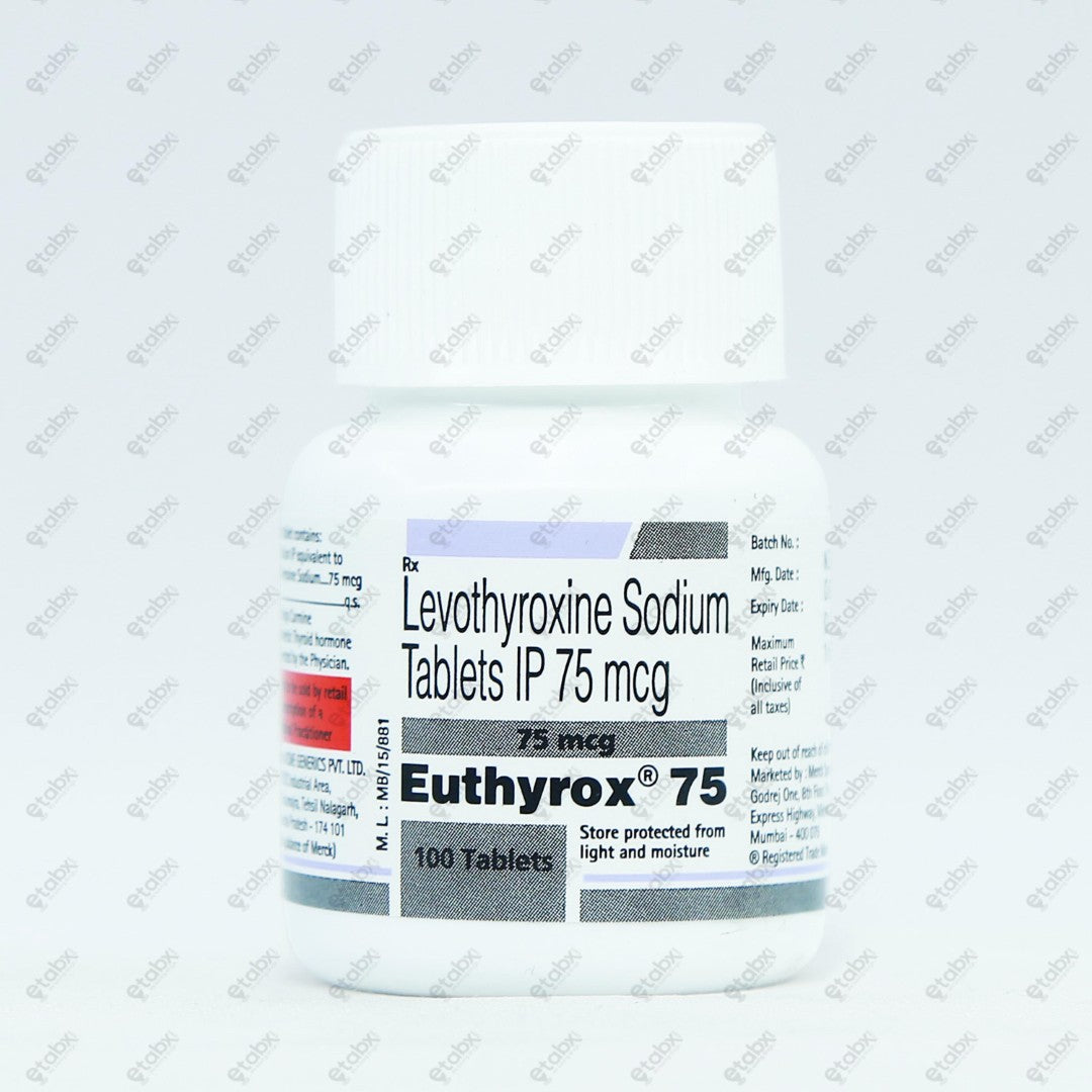 Euthyrox 75mcg Tablet 100's