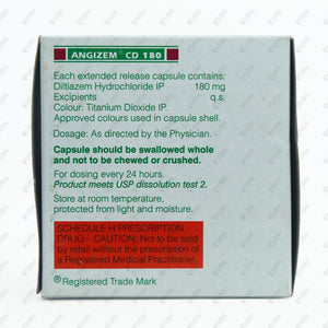 Angizem CD 180mg Tablet 10's