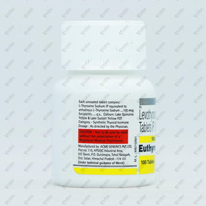 Euthyrox 100mcg Tablet 100's