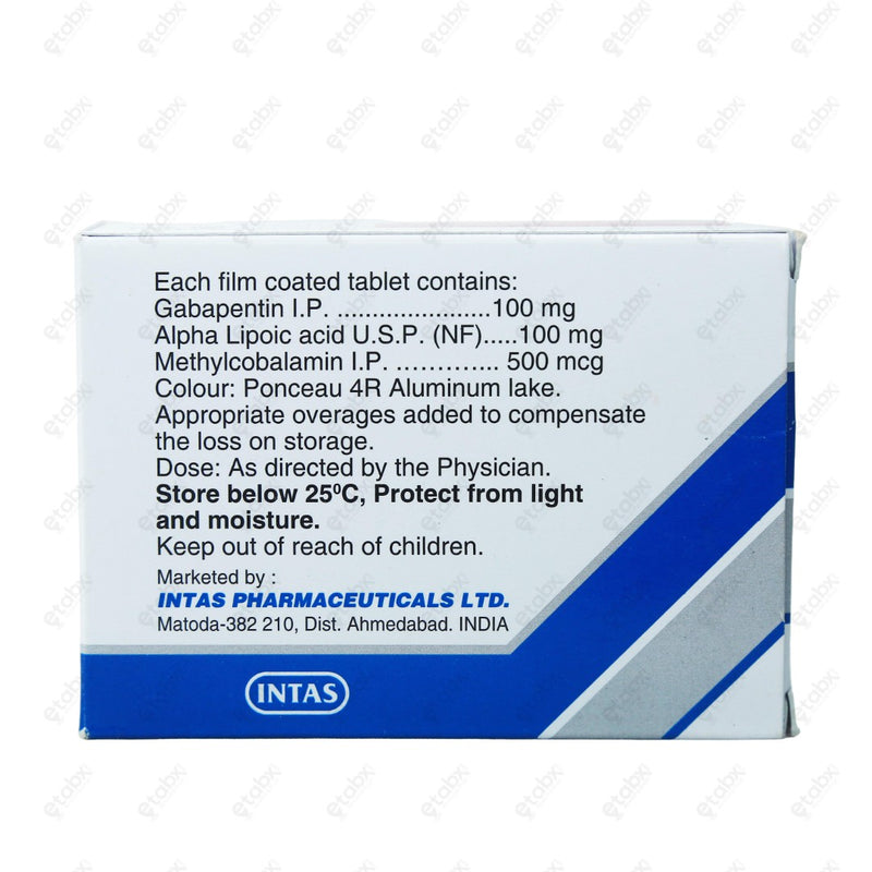 GABAPIN PLUS 100mg Tablets (10's)