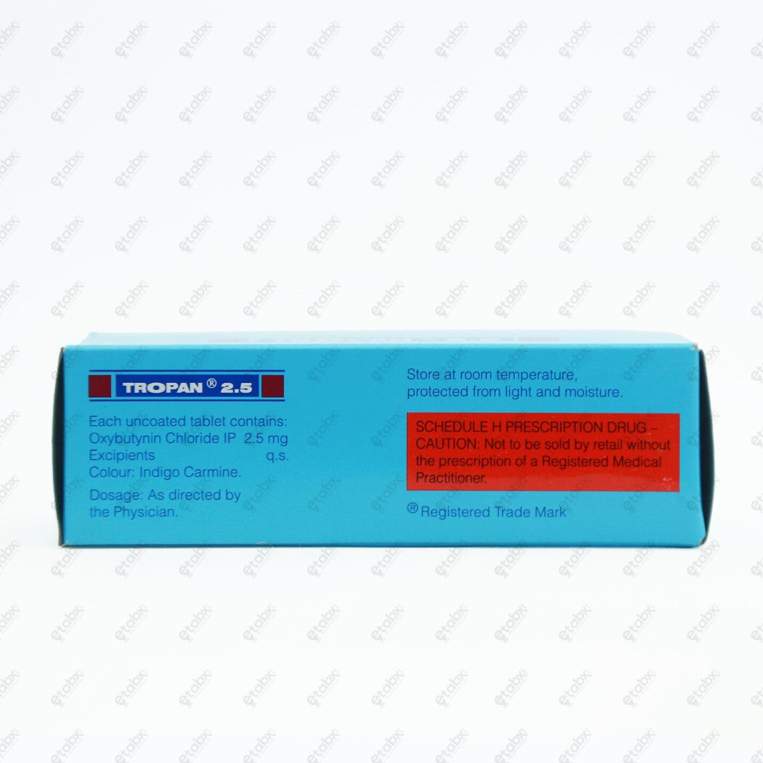 Tropan 2.5mg Tablet 10's